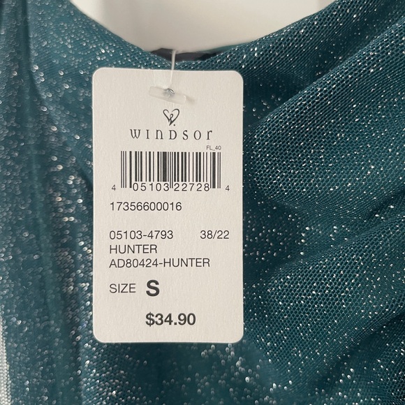 Windsor Hunter green sparkle bodycon dress, size small, brand new, never worn - Picture 7 of 8